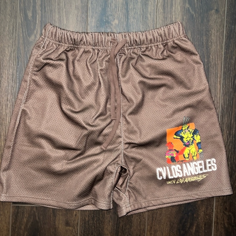 CVLA‎ x Marvel Men's Wolverine Mesh Shorts, Brown, Size: Medium